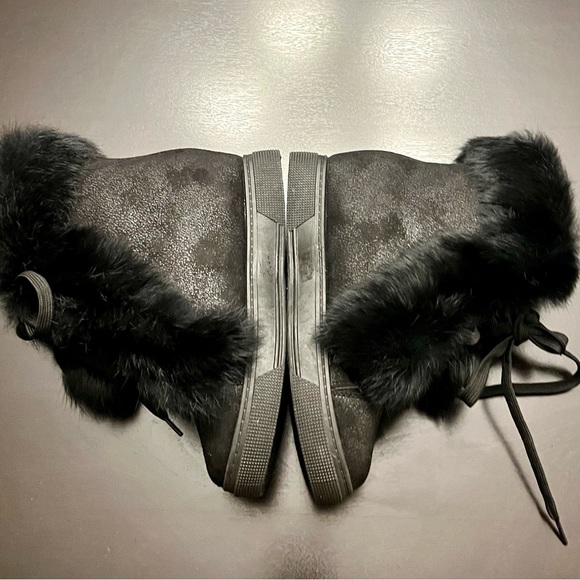 Fur trimmed high top sneaker boots - Picture 3 of 8